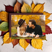 Carte postale photo avec écriture bénie de Thanksg