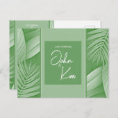 Carte postale photo avec QR code d'annonce de mari (Devant / Derrière)