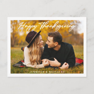 Carte postale photo avec texte Joyeux Thanksgiving