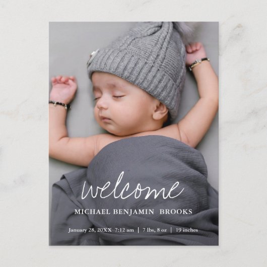 Carte Postale Photo Baby Arrival Faire-part (Devant)