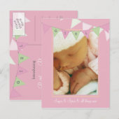 Carte postale Photo Bannière Faire-part de naissan (Devant / Derrière)