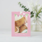 Carte postale Photo Bannière Faire-part de naissan (Debout devant)