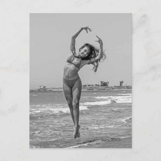 Carte postale photo Beach Dancer B&W (Devant)