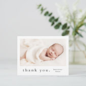 Carte Postale Photo bébé avec nom moderne (Debout devant)