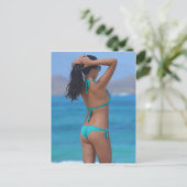 Carte Postale Photo Blue Bikini Girl (Debout devant)
