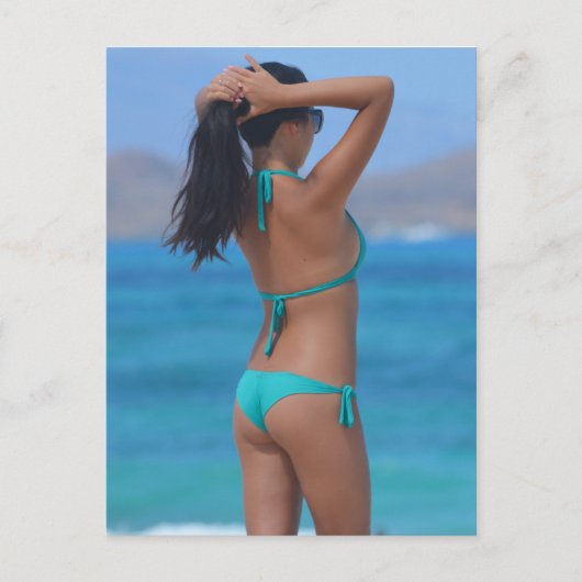 Carte Postale Photo Blue Bikini Girl (Devant)