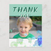 Carte Postale Photo Blue Bubbles Anniversaire de enfant Party Me (Devant)