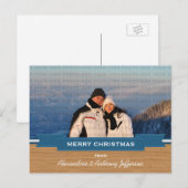 Carte postale photo Blue Rustic Banner (Devant / Derrière)