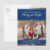 Carte postale photo Blue Simply Chic Holiday (Devant / Derrière)