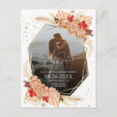 Carte Postale Photo Boho | Mariage en terre cuite Enregistrer la (Devant)