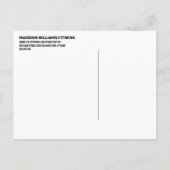 Carte Postale Photo Bold Personal Trainer (Dos)