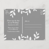 Carte postale photo botanique moderne aux feuilles (Dos)