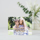 Carte postale photo botanique moderne aux feuilles (Debout devant)