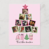 Carte Postale Photo Budget Cette saison Pink & Green Christmas (Devant)