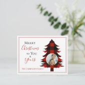 Carte Postale Photo Buffalo Check Christmas Tree (Debout devant)