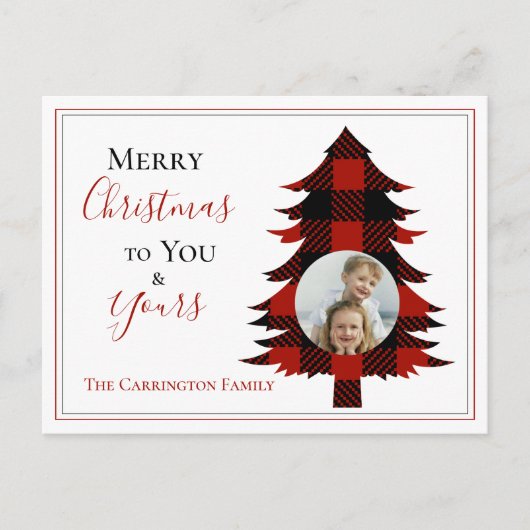 Carte Postale Photo Buffalo Check Christmas Tree (Devant)