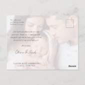 Carte Postale Photo Calligraphie Nom Naissance Statistiques Nouv (Dos)