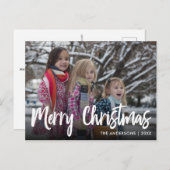 Carte Postale Photo Calligraphie simple Noël (Devant / Derrière)