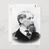 Carte Postale Photo Charles Dickens (Devant / Derrière)