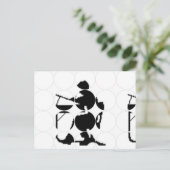 Carte postale photo circulaire (Debout devant)