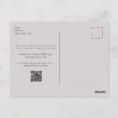 Carte Postale Photo Code QR Enregistrez la Date Mariage (Dos)