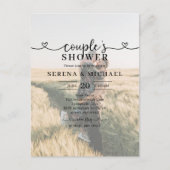Carte Postale Photo Coeur Calligraphie Couples Douche (Devant)