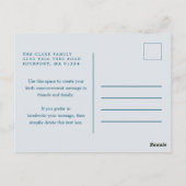 Carte Postale Photo Collage Blue Handsome Boy Faire-part de nais (Dos)