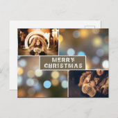 Carte Postale Photo Collage Fête moderne Noël (Devant / Derrière)