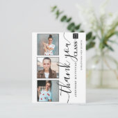 Carte Postale Photo Collage Graduation 2022 Merci Blanc (Debout devant)