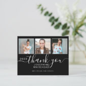 Carte Postale Photo Collage Graduation Merci 2022 Noir (Debout devant)