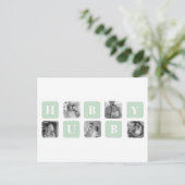 Carte Postale Photo Collage moderne Mint Best Hubby Cadeau (Debout devant)
