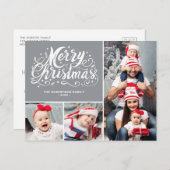 Carte Postale photo collage noël voeux vacances (Devant / Derrière)