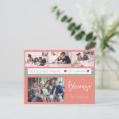 Carte Postale Photo collage rester à la maison message d'amour d (Debout devant)