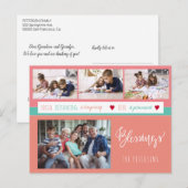 Carte Postale Photo collage rester à la maison message d'amour d (Devant / Derrière)