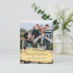 Carte postale photo couleur aquarelle jaune