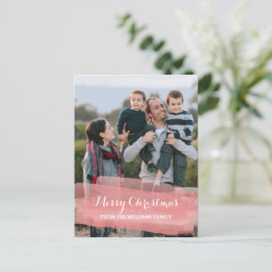 Carte postale photo couleur rouge brosse