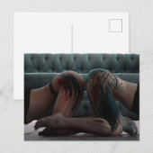 Carte postale photo Dames peintes (Devant / Derrière)