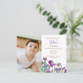 Carte Postale Photo d'anniversaire de bébé fille Iris 1 an (Debout devant)