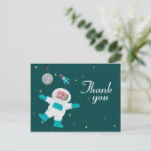 Carte Postale Photo d'anniversaire de l'astronaute spatial merci (Debout devant)