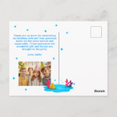 Carte Postale Photo d'anniversaire d'enfant 2 Animaux de mer Dau (Dos)