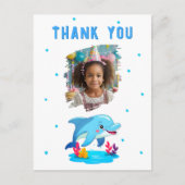 Carte Postale Photo d'anniversaire d'enfant 2 Animaux de mer Dau (Devant)