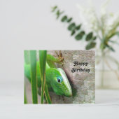 Carte Postale Photo d'anniversaire du lézard vert Anole de Carol (Debout devant)
