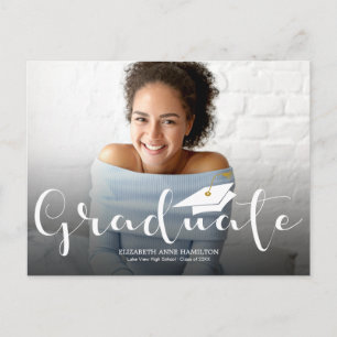 Carte Postale Photo d'annonce de fin d'études secondaires
