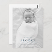 Carte postale photo d'annonce de naissance (Devant / Derrière)