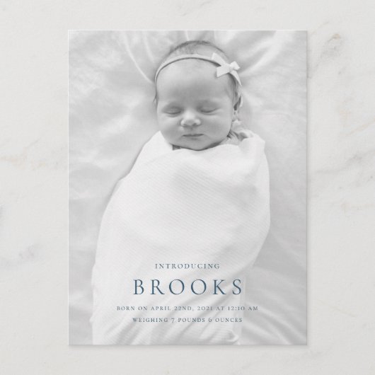 Carte postale photo d'annonce de naissance (Devant)