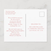 Carte postale photo d'annonce de naissance | Love  (Dos)