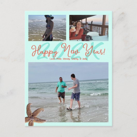 Carte postale photo datée du Nouvel An à thème pla (Devant)