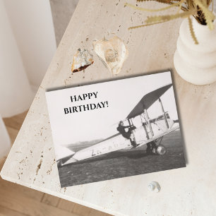 Carte Postale Photo d'avion vintage, Anniversaire de l'aviation 