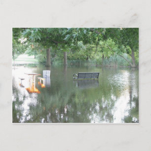 Carte Postale Photo de Banc Trempé