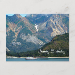 Carte Postale Photo de bateau de la baie Glacier de l'Alaska